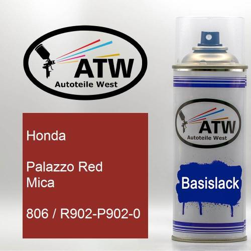 Honda, Palazzo Red Mica, 806 / R902-P902-0: 400ml Sprühdose, von ATW Autoteile West.